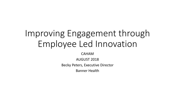 improving engagement through employee