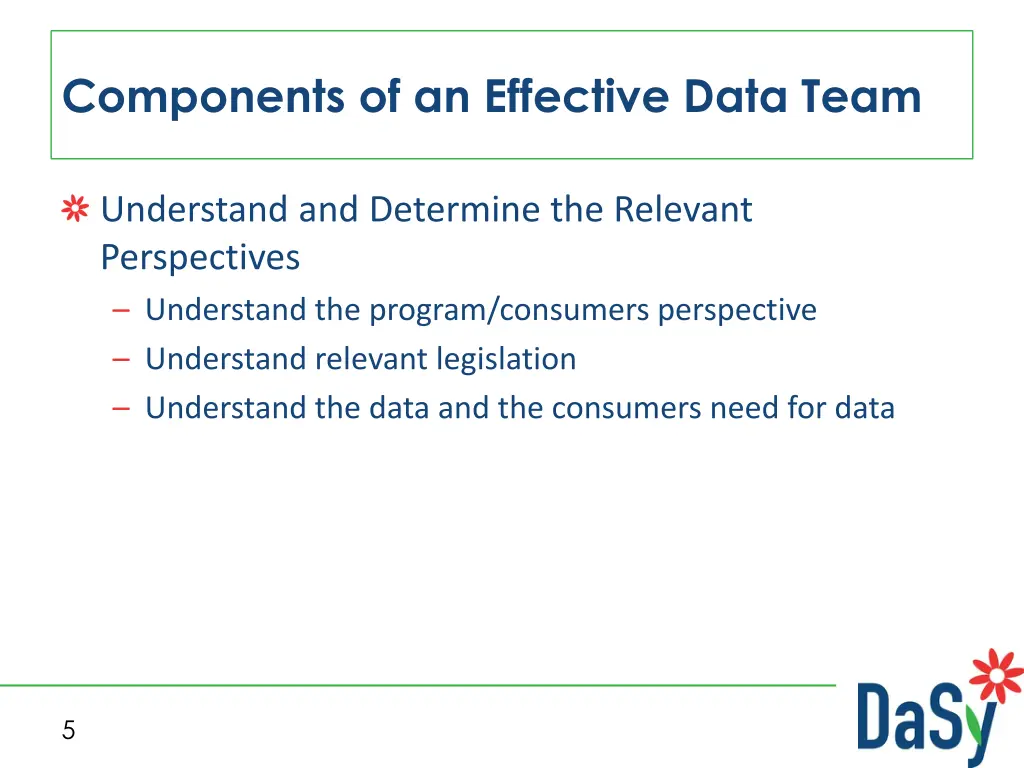 components of an effective data team 1