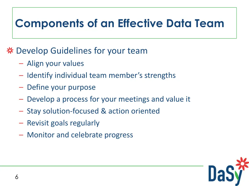components of an effective data team 2