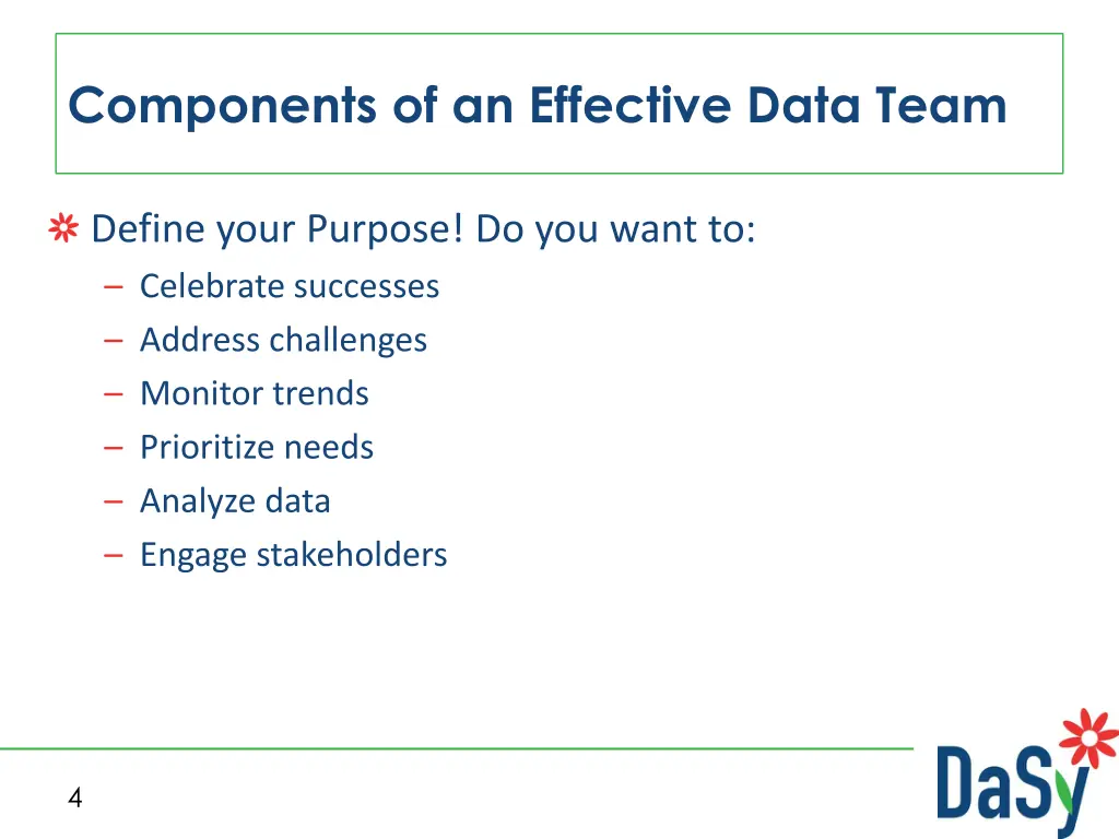 components of an effective data team