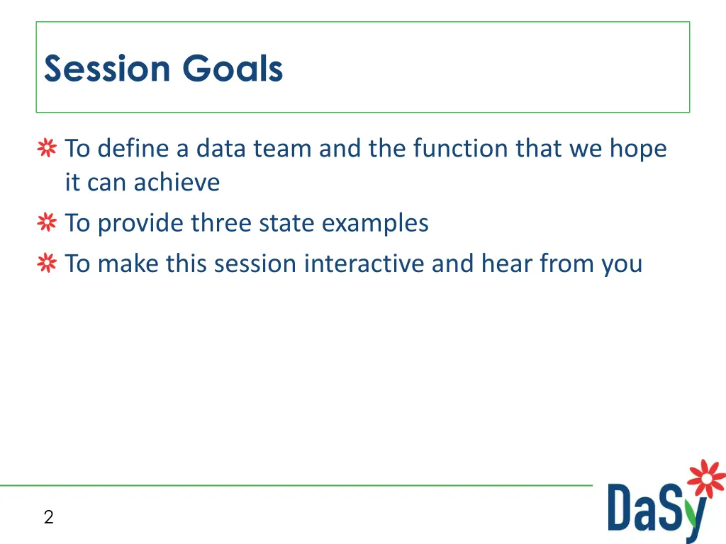 session goals