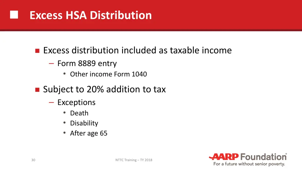 excess hsa distribution