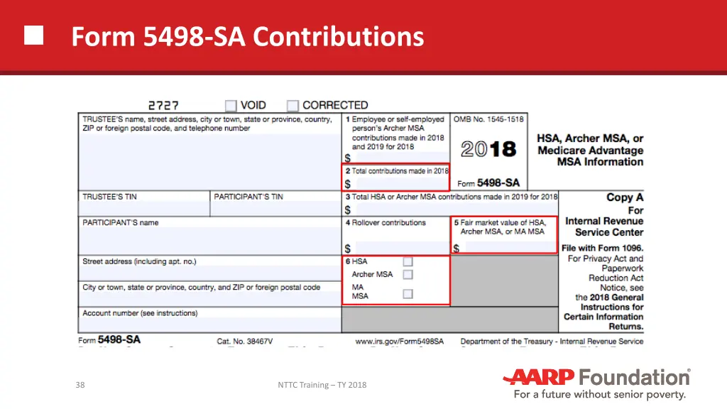 form 5498 sa contributions