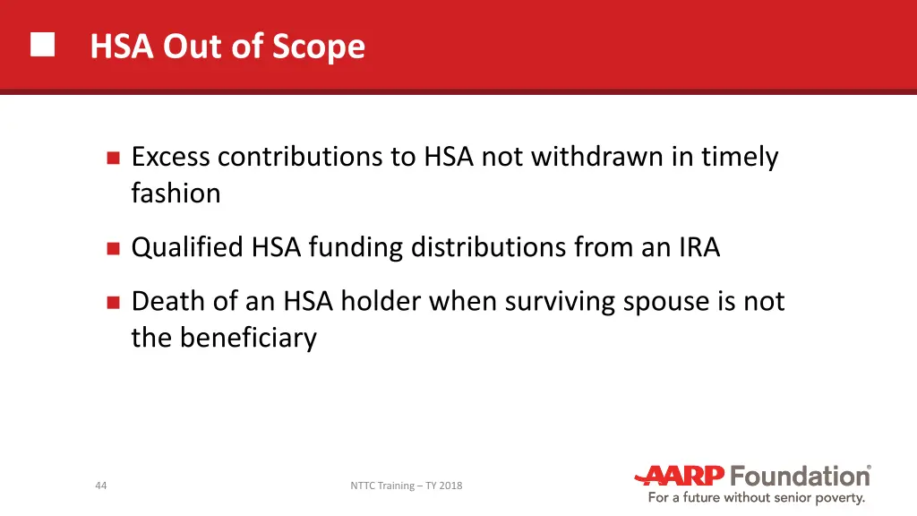 hsa out of scope