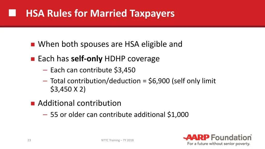 hsa rules for married taxpayers
