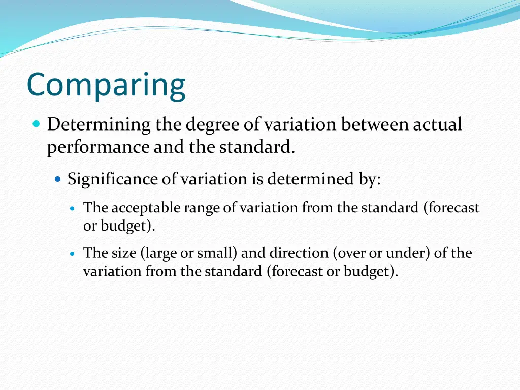 comparing