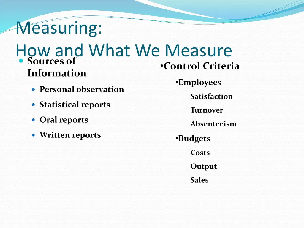 measuring how and what we measure sources