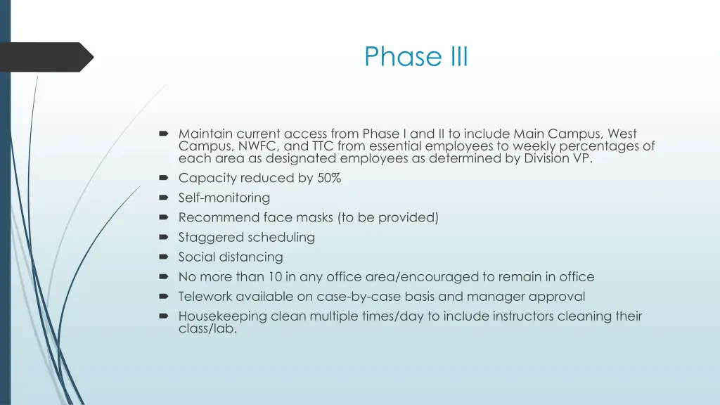 phase iii