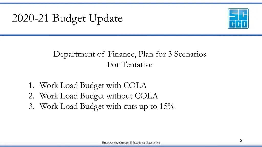 2020 21 budget update
