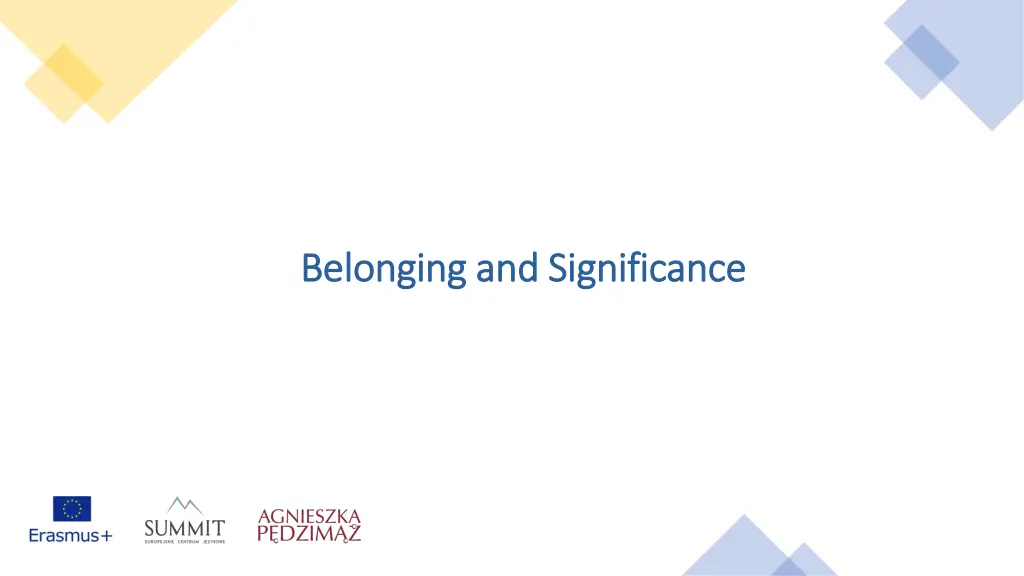 belonging and significance belonging