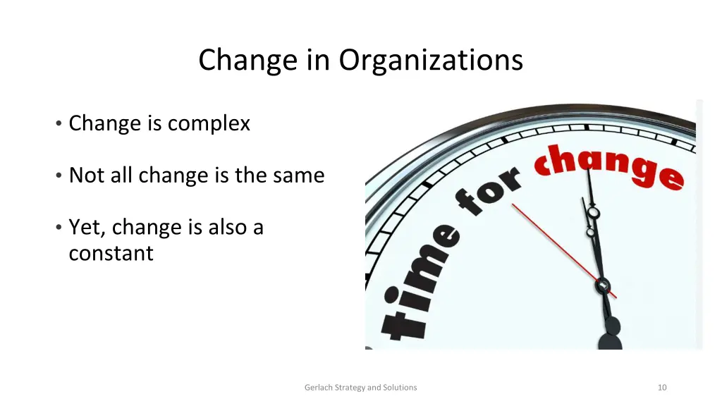 change in organizations