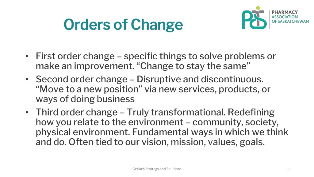 orders of change orders of change