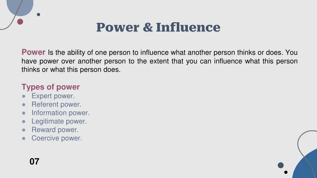 power influence