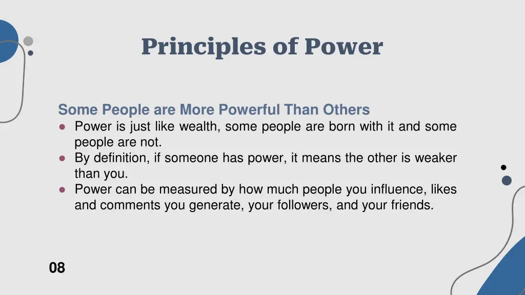 principles of power