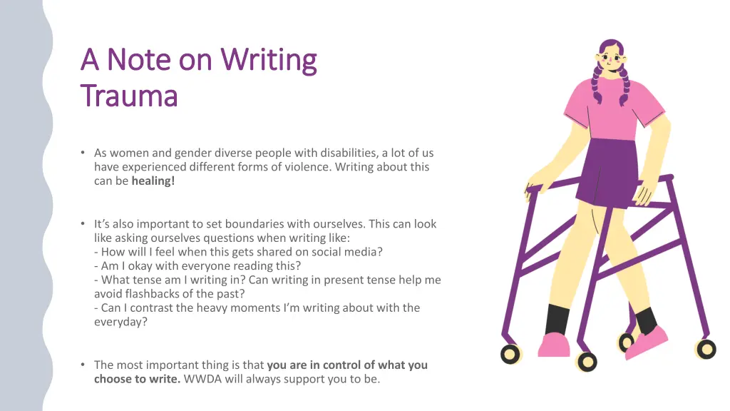 a note on writing a note on writing trauma trauma