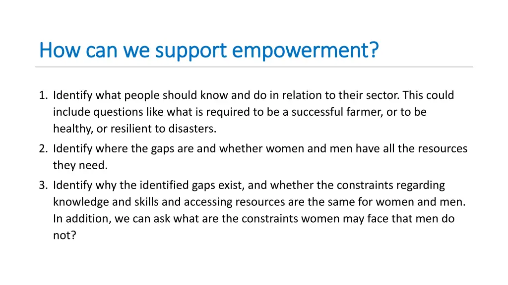 how can we support empowerment how can we support