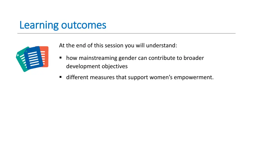 learning outcomes learning outcomes