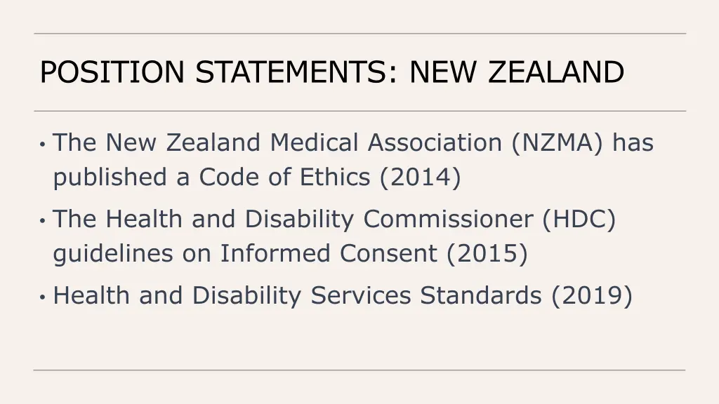 position statements new zealand