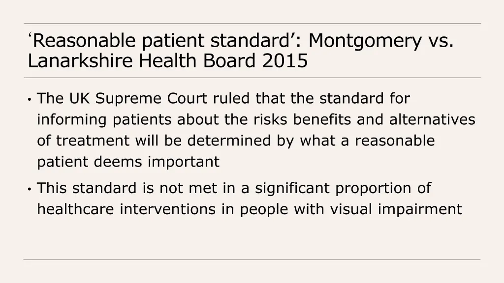reasonable patient standard montgomery