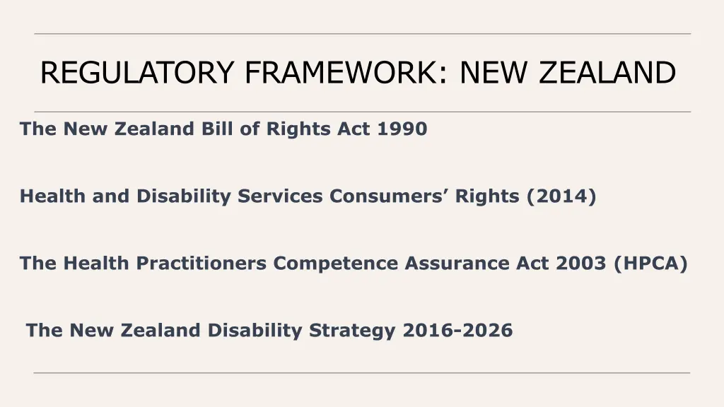 regulatory framework new zealand