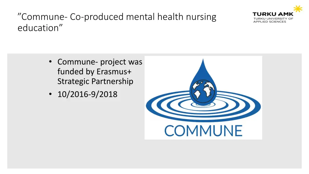 commune co produced mental health nursing