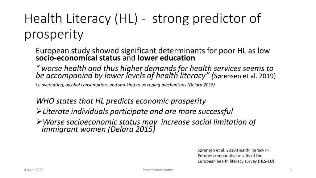 health literacy hl strong predictor of prosperity