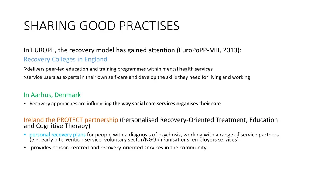 sharing good practises