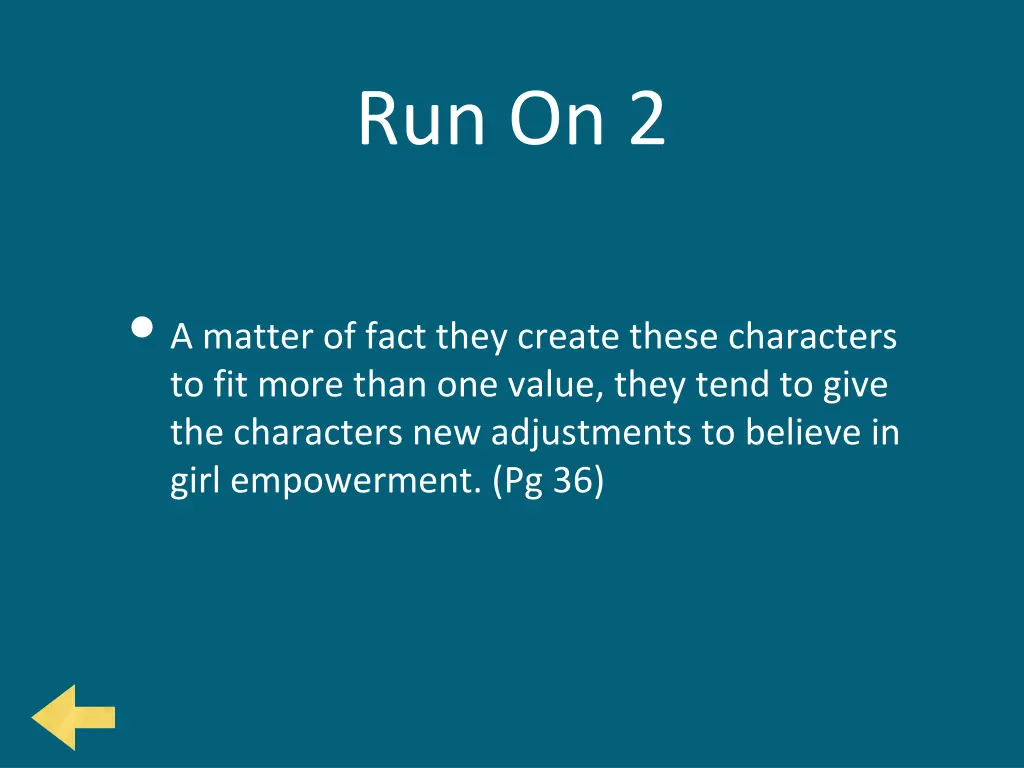 run on 2
