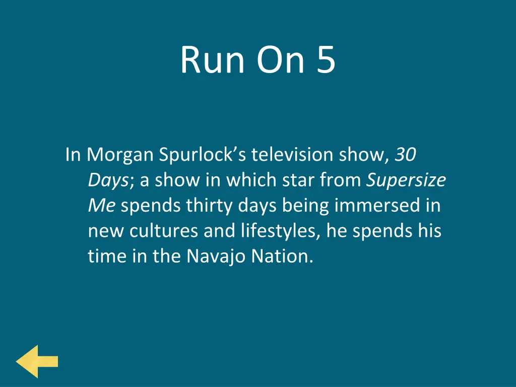 run on 5