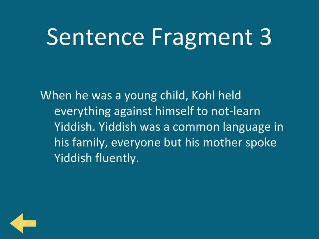sentence fragment 3