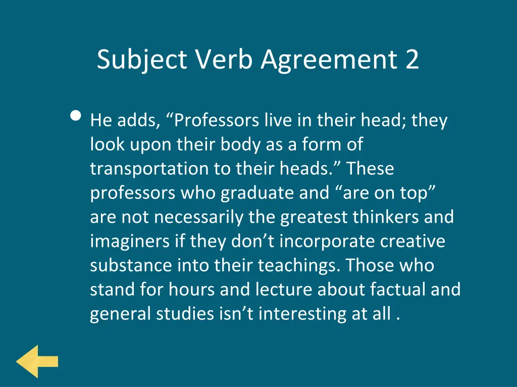 subject verb agreement 2