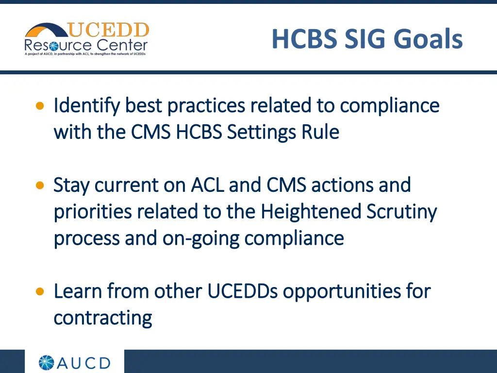 hcbs sig goals