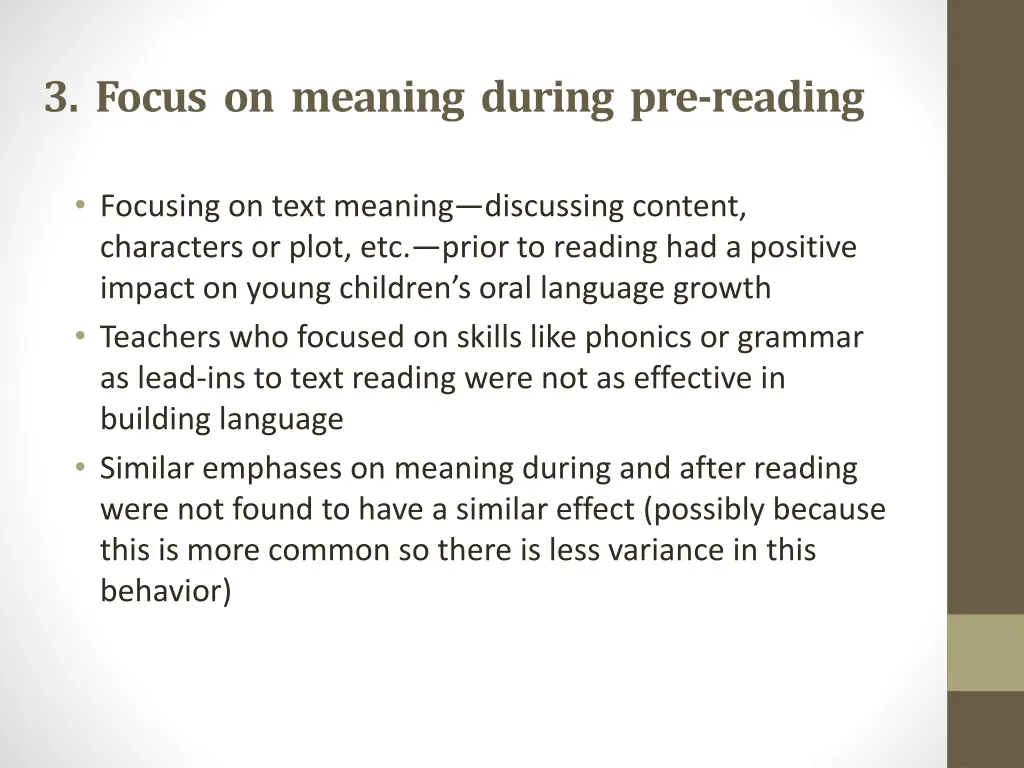3 focus on meaning during pre reading