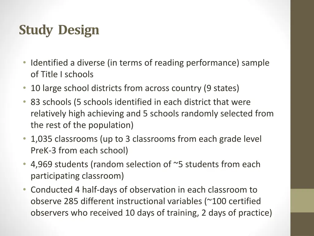 study design