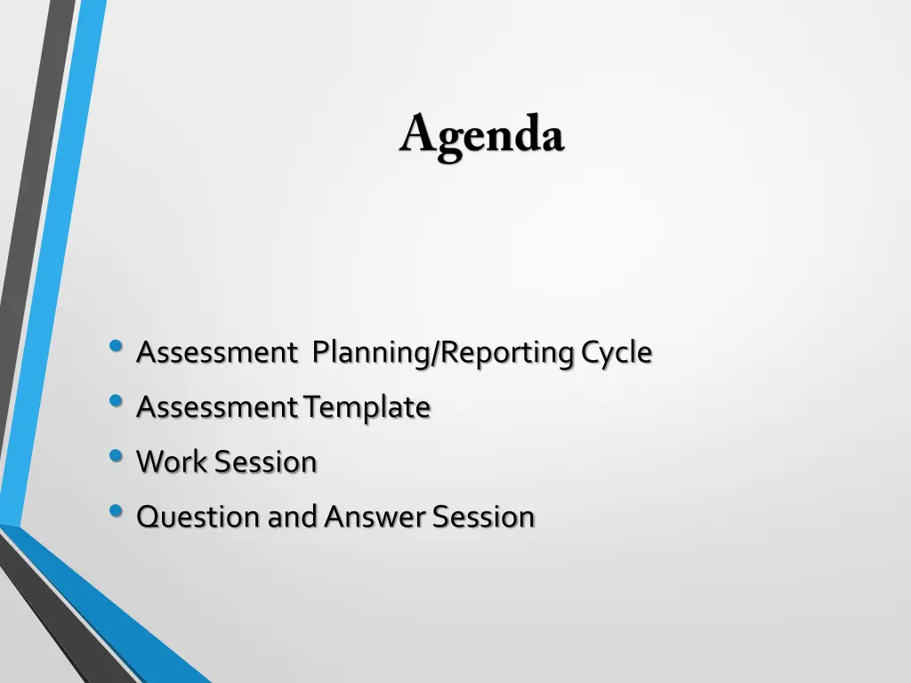 assessment planning reporting cycle assessment