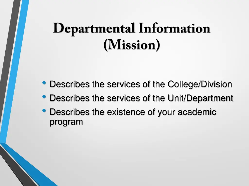 describes the services of the college division