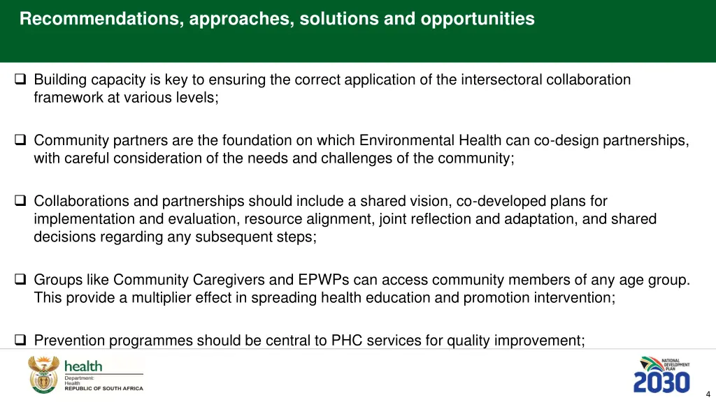 recommendations approaches solutions