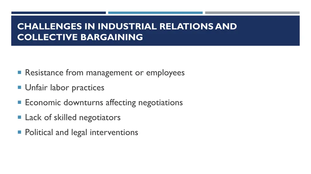 challenges in industrial relations and collective