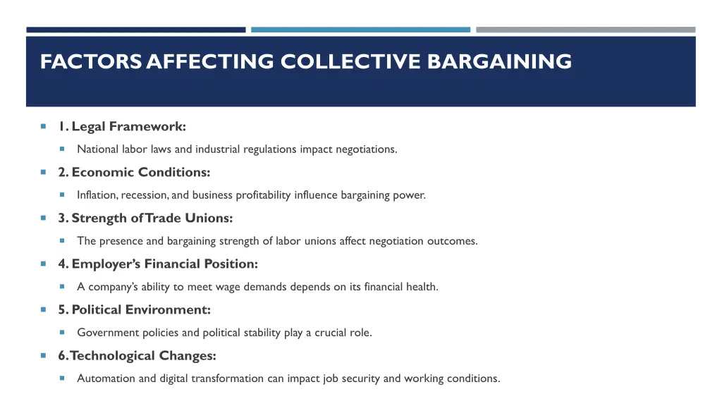 factors affecting collective bargaining