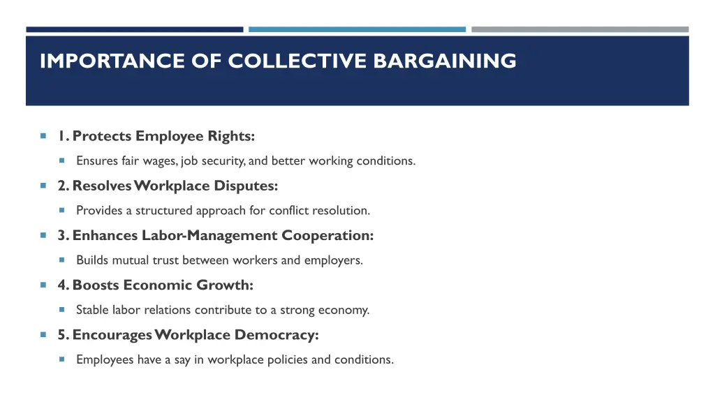 importance of collective bargaining