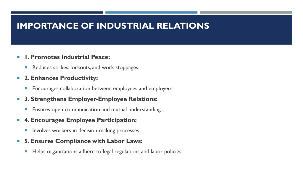 importance of industrial relations
