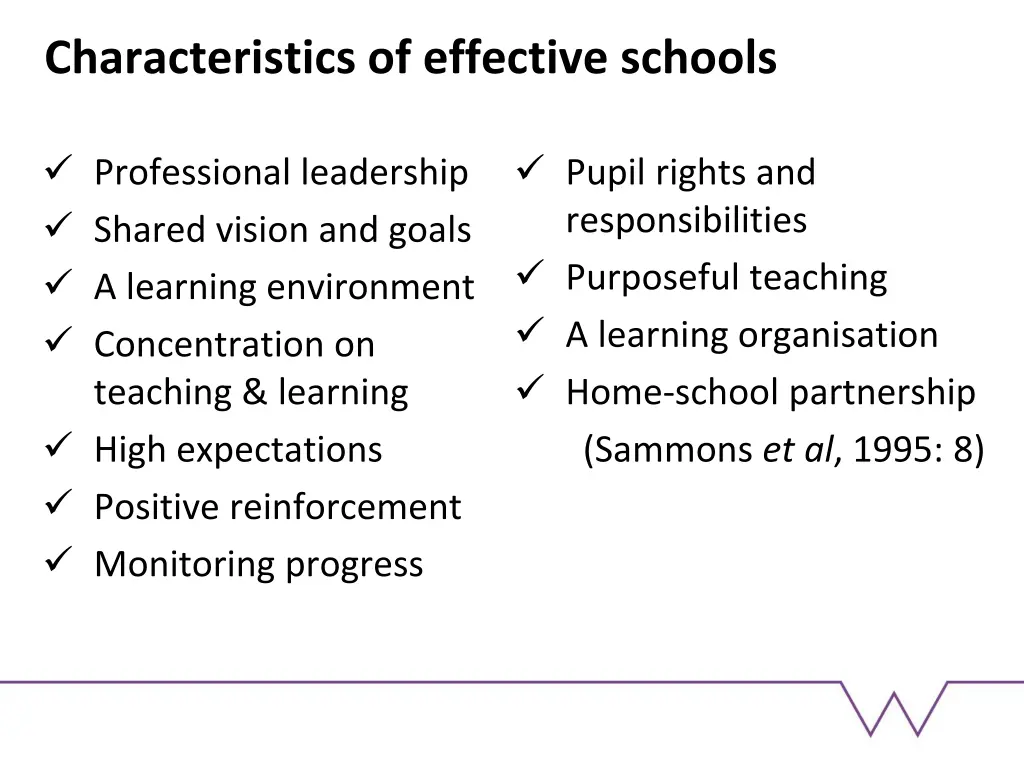 characteristics of effective schools