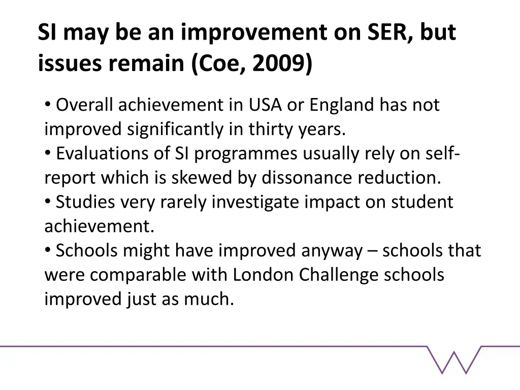 si may be an improvement on ser but issues remain
