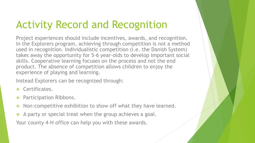 activity record and recognition