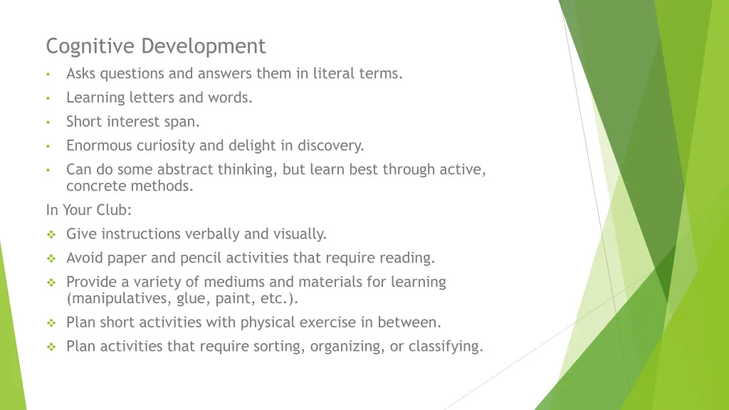 cognitive development asks questions and answers