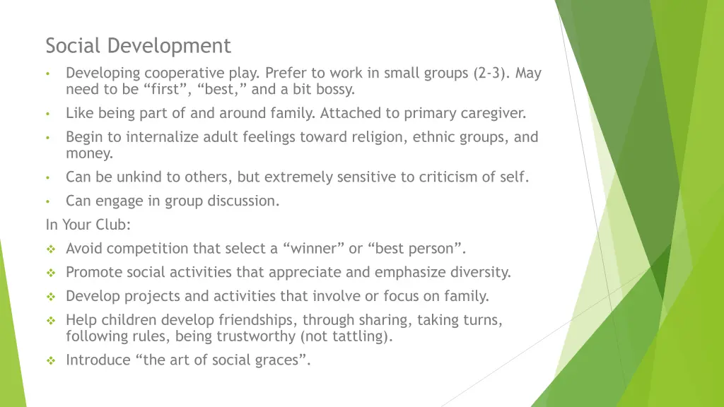 social development developing cooperative play