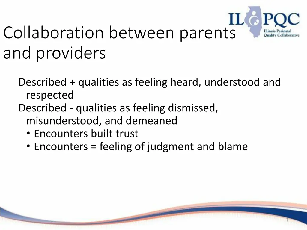 collaboration between parents and providers