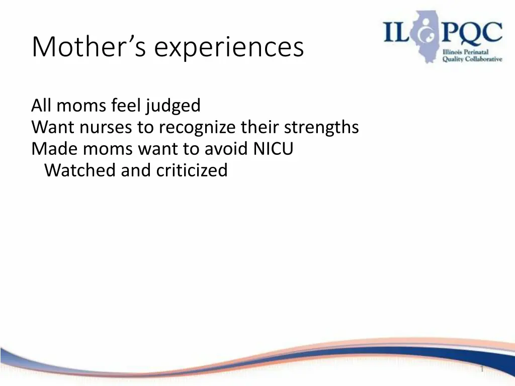mother s experiences
