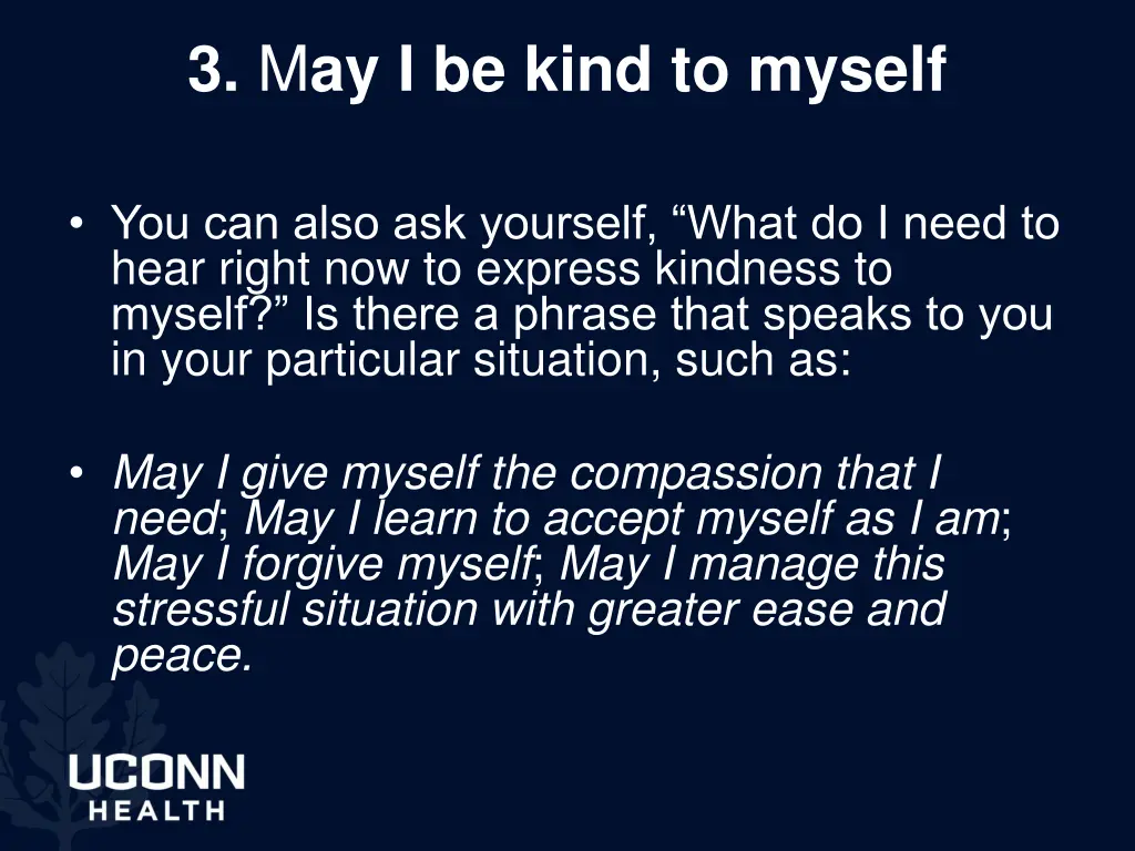 3 m ay i be kind to myself