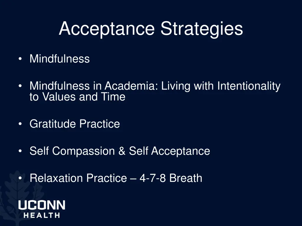 acceptance strategies